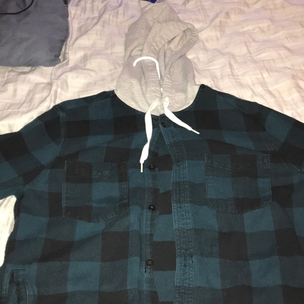 Modern amusement flannel hoodie